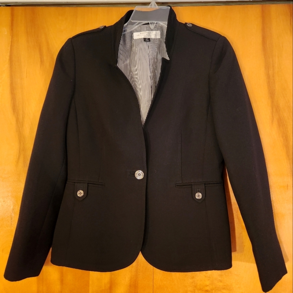 Tahari Arthur S. Levine Women's Blazer In Black Size 4 Petite - Picture 1 of 9